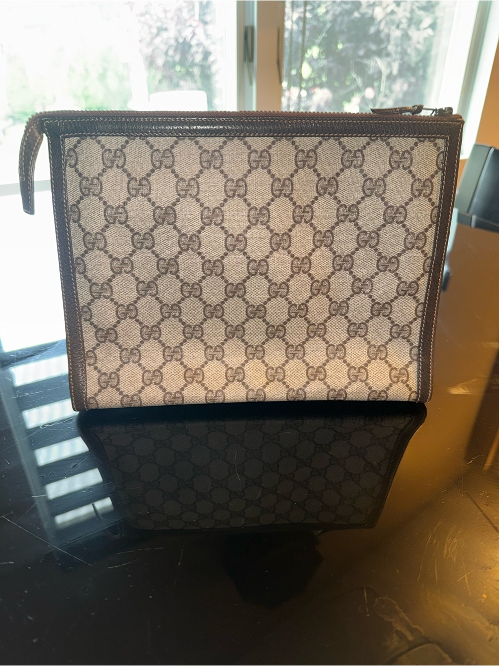 Vintage Gucci GG Supreme canvas clutch